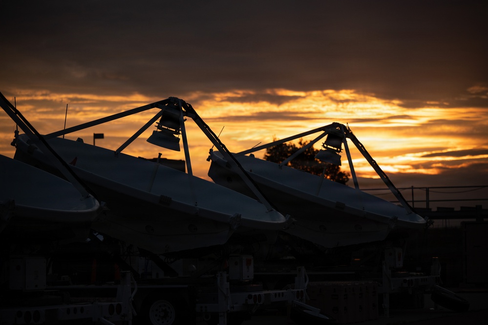 Sunrise Over Space Force Electromagnetic Warfare Complex