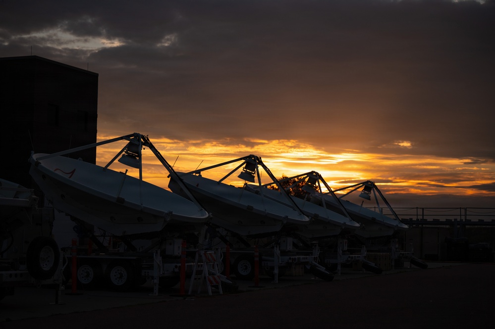 Sunrise Over Space Force Electromagnetic Warfare Complex