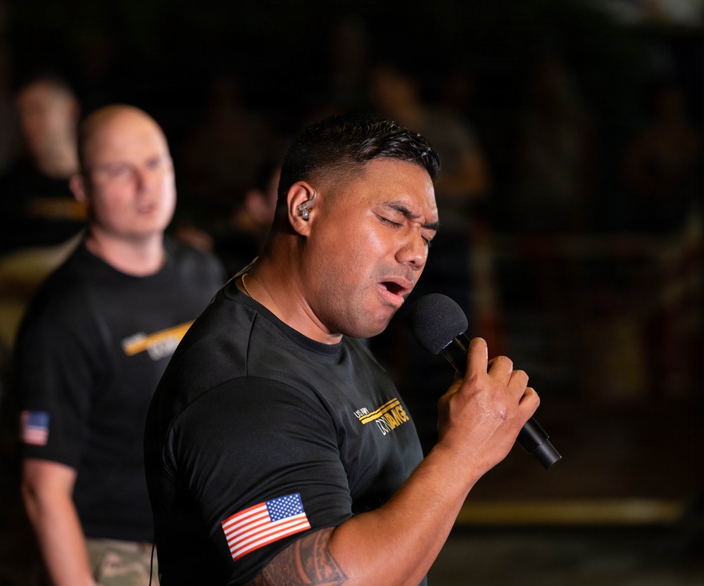 Downrange performs at Rock the Block
