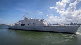 USS Minneapolis-Saint Paul (LCS 21) Departs from Naval Station Mayport for Scheduled Deployment
