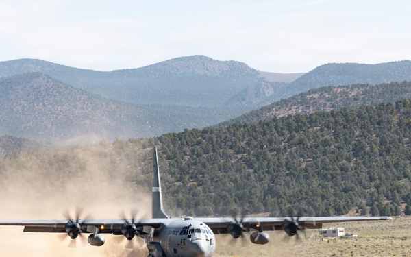 C-130H lands on Sweetwater Airstrip