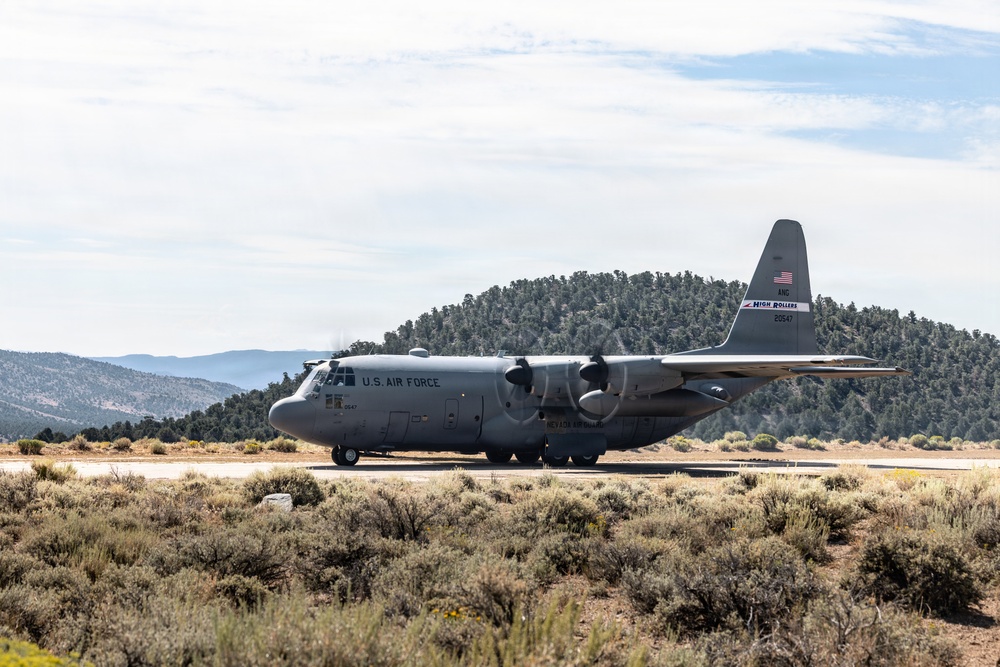 C-130H lands on Sweetwater Airstrip