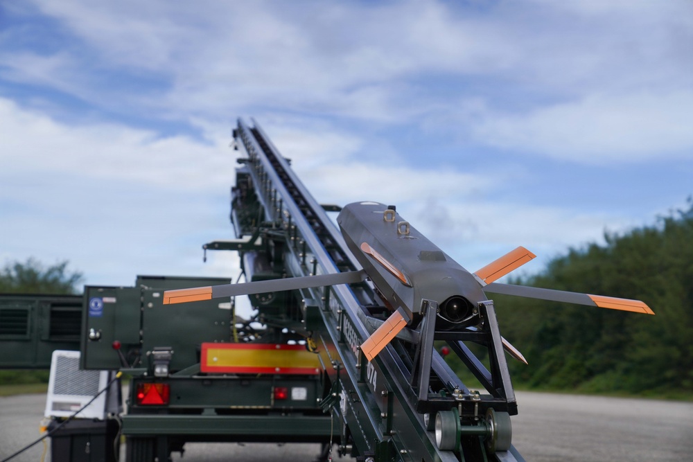 Red Wolf mounted on pneumatic launcher
