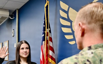 Navy Nurse Commissions Two New Nurses in One Day