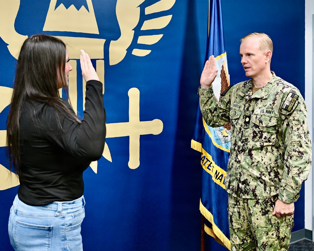 Navy Nurse Commissions Two New Nurses in One Day