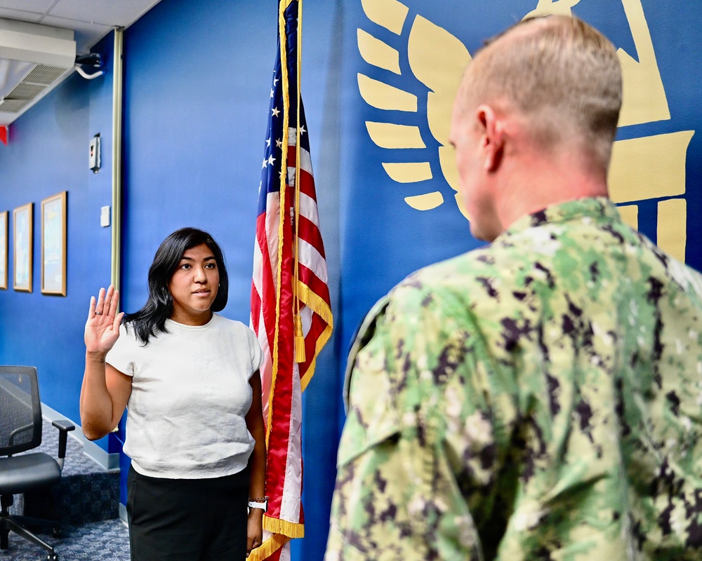 Navy Nurse Commissions Two New Nurses in One Day