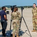 U.S. Air National Guard public affairs escorts media