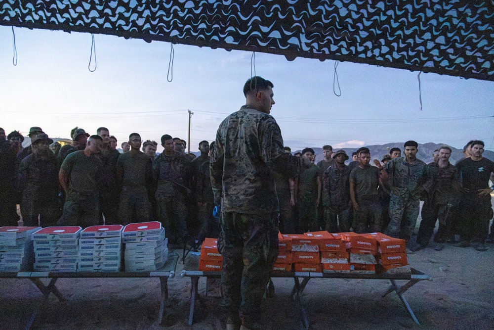U.S. Marines with 2nd Bn., 1st Marines hold Warriors Night with ROK marines