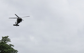 Hawaii Army National Guard Rehearses for a Sling Load Operation in Colonel Ernesto Rabina Air Base (CERAB), Philippines.