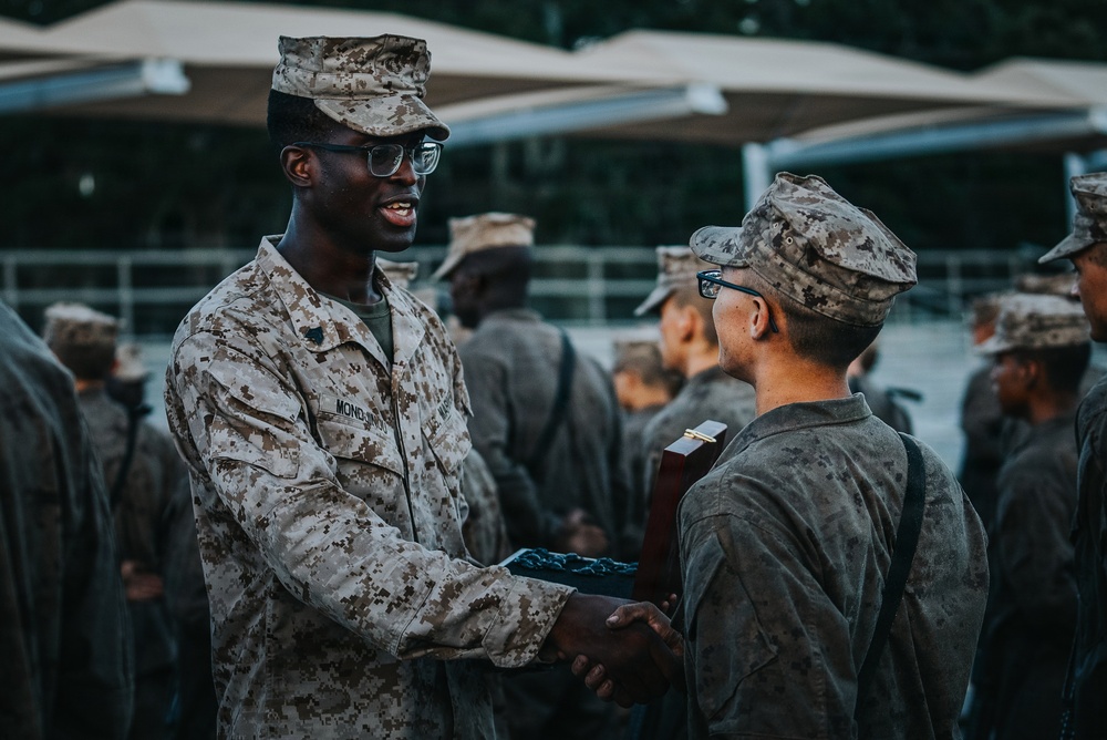 Charlie Company Eagle, Globe, and Anchor Ceremony