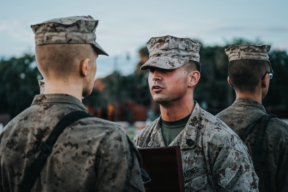 Charlie Company Eagle, Globe, and Anchor Ceremony