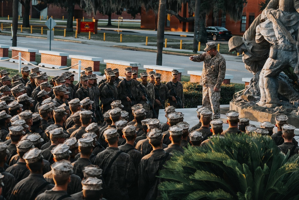 Charlie Company Eagle, Globe, and Anchor Ceremony