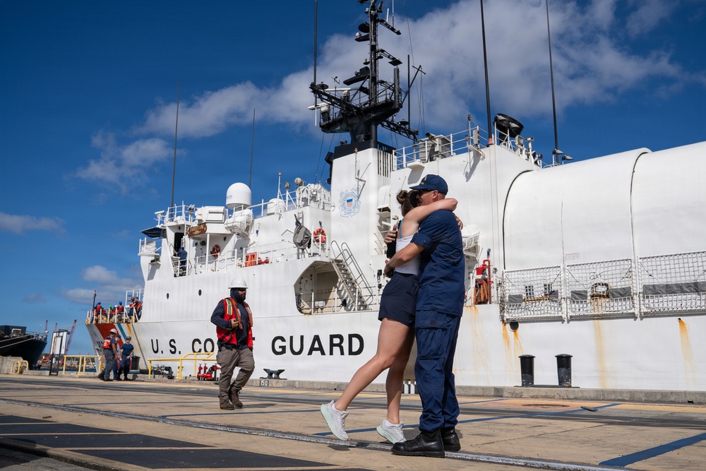 Coast Guard Cutter Harriet Lane returns home following 75-day patrol