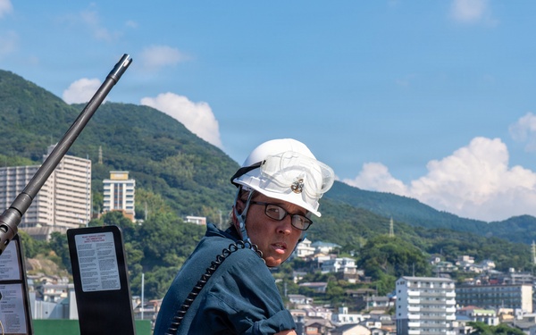 USS San Diego conducts routine operations off the coast of Sasebo
