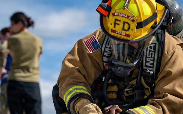Misawa Air Base sharpens emergency response with Navy, JASDF partners