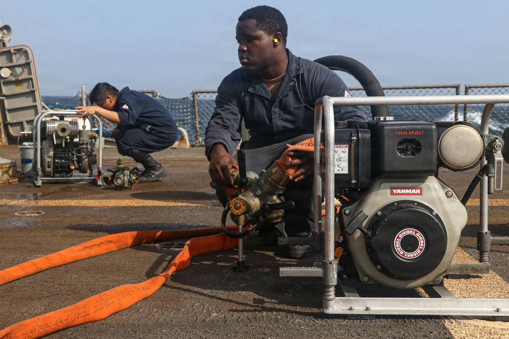 Frank E. Petersen Jr. Sailors Conduct Maintenance