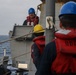 Frank E. Petersen Jr. Sailors Conduct a Seamanship Training Team Drill