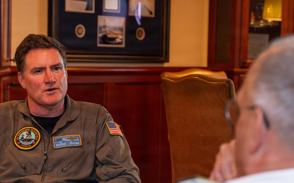 USS Theodore Roosevelt Commanding Officer meets with German Rear Admiral