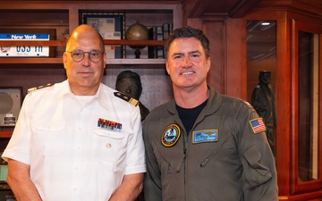 USS Theodore Roosevelt Commanding Officer meets with German Rear Admiral