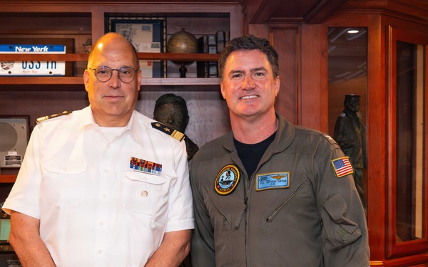 USS Theodore Roosevelt Commanding Officer meets with German Rear Admiral