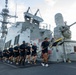 USS Mustin conducts physical training