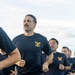 USS Mustin conducts physical training