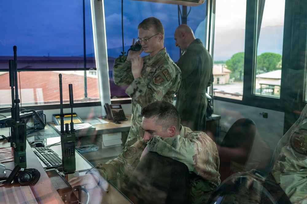 Aviano ATC conducts first landing from alternate tower during joint exercise