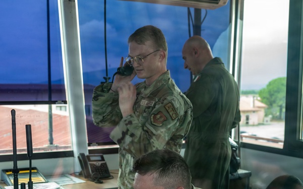 Aviano ATC conducts first landing from alternate tower during joint exercise