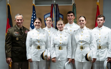 Brig. Gen. Carpenter administers Oath of Affirmation to USMA Cadets at USAG Wiesbaden