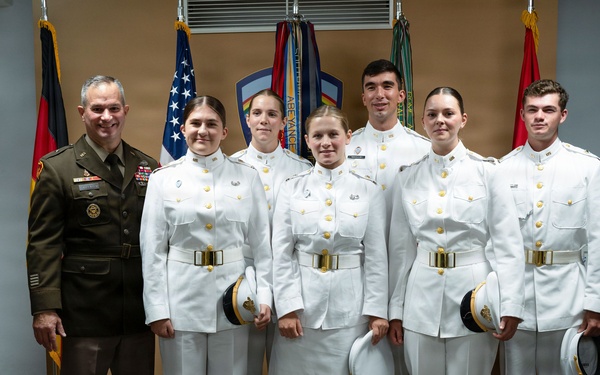 Brig. Gen. Carpenter administers Oath of Affirmation to USMA Cadets at USAG Wiesbaden