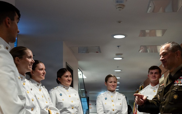 Brig. Gen. Carpenter administers Oath of Affirmation to USMA Cadets at USAG Wiesbaden