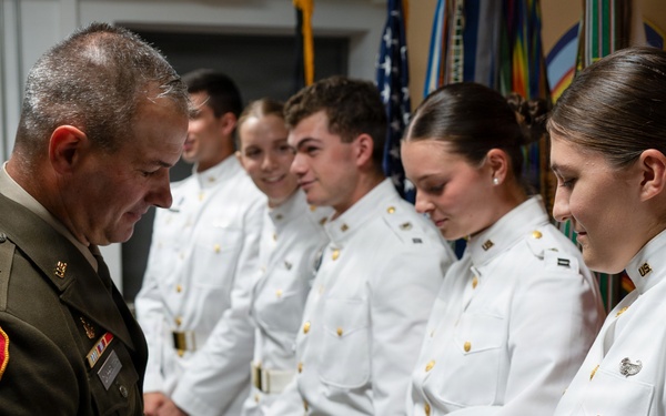 Brig. Gen. Carpenter administers Oath of Affirmation to USMA Cadets at USAG Wiesbaden