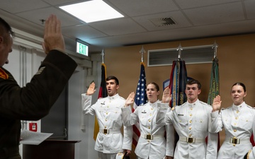 Brig. Gen. Carpenter administers Oath of Affirmation to USMA Cadets at USAG Wiesbaden
