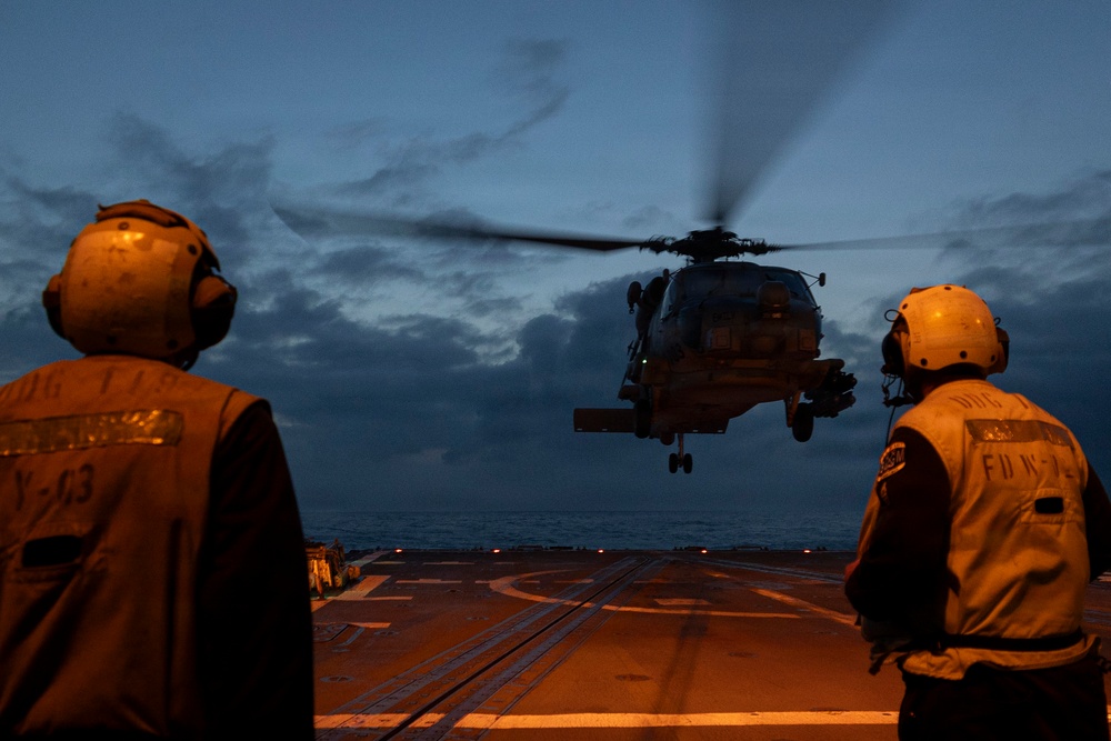 Delbert D. Black Sailors Conduct Flight Operations
