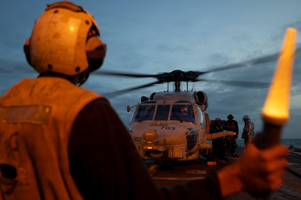 Delbert D. Black Sailors Conduct Flight Operations
