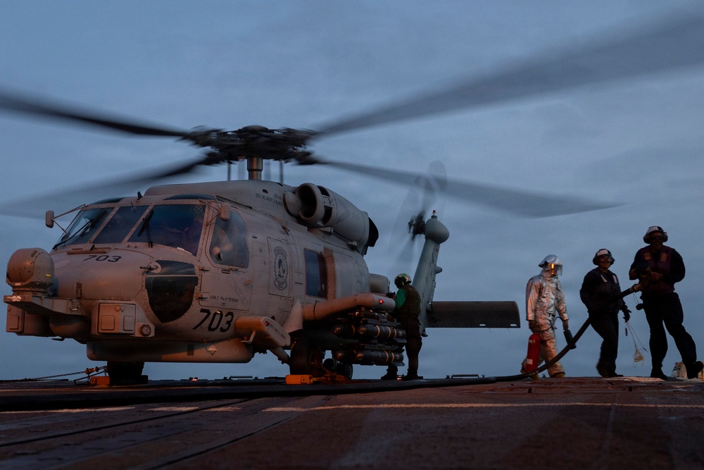 Delbert D. Black Sailors Conduct Flight Operations
