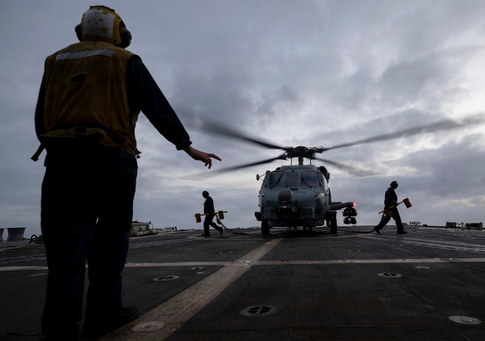Delbert D. Black Sailors Conduct Flight Operations