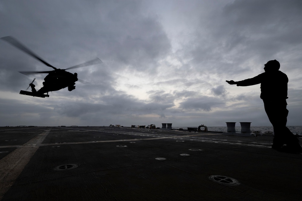 Delbert D. Black Sailors Conduct Flight Operations