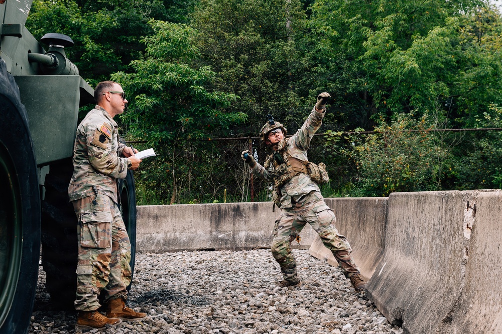 1-112th Infantry sharpens skills during inaugural bayonet challenge