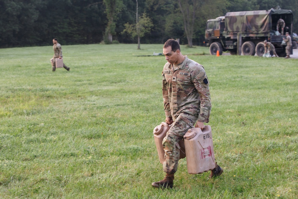 1-112th Infantry sharpens skills during inaugural bayonet challenge