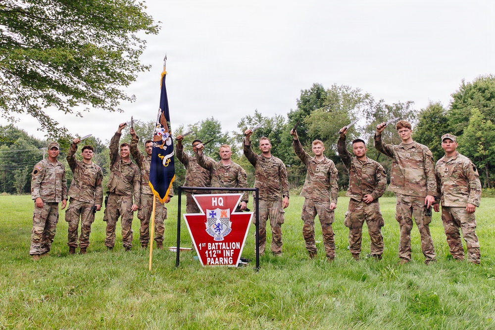 1-112th Infantry sharpens skills during inaugural Bayonet Challenge