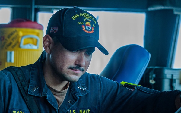 Ship Handling Training aboard USS Gonzalez