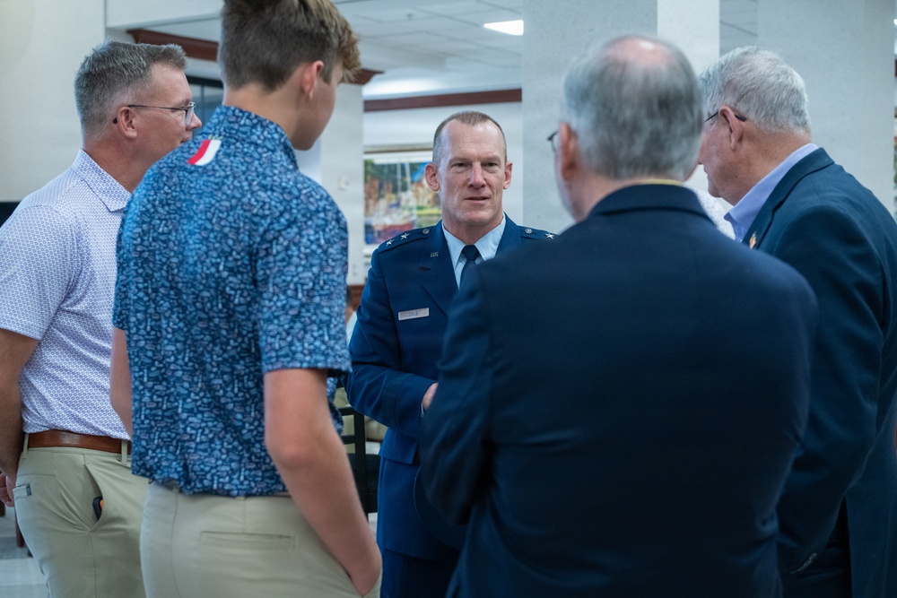 Maj. Gen. Darren Cole visits MacDill Air Force Base During 6th ARW Change of Command