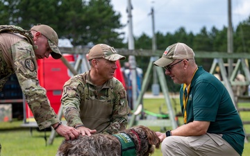 National Guard Soldiers, Airmen partner with therapy canines to boost morale, wellness at Patriot 26