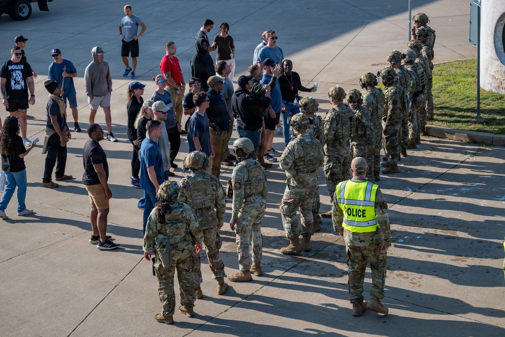 Air National Guard Security Forces Airmen conduct civil unrest training during Patriot Exercise 26
