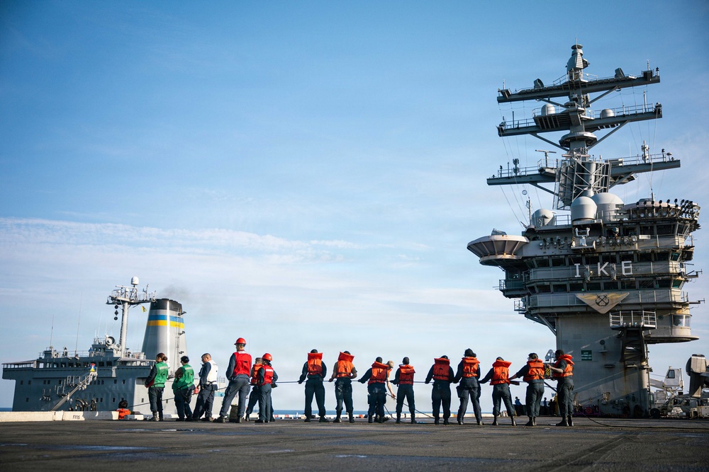 IKE conducts replenishment-at sea evolution