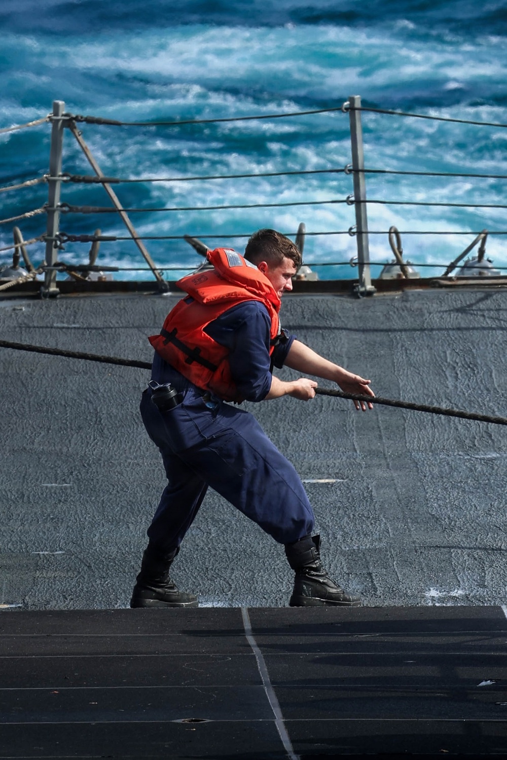 Replenishment-at-Sea Aboard USS Mason (DDG 87)