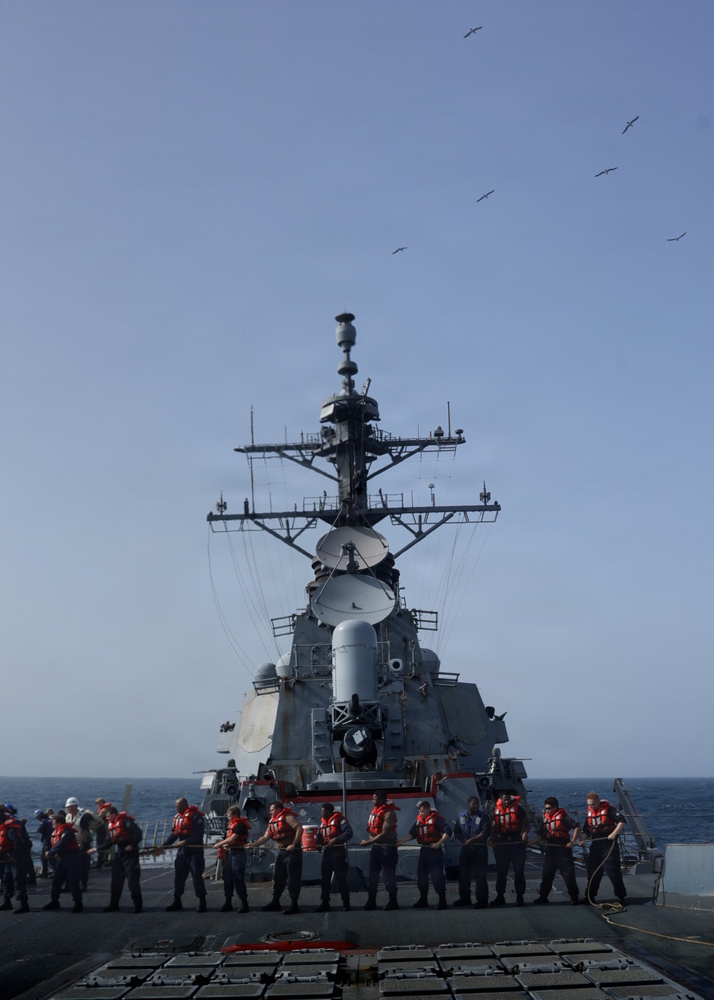 Replenishment-at-Sea Aboard USS Mason (DDG 87)