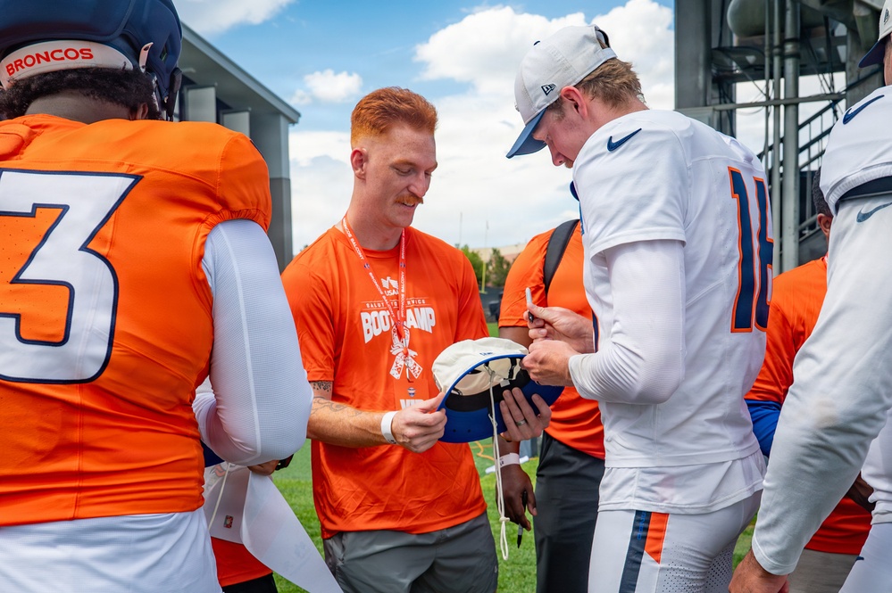 Guardians, Airmen take the field at Denver Broncos Salute to Service Boot Camp