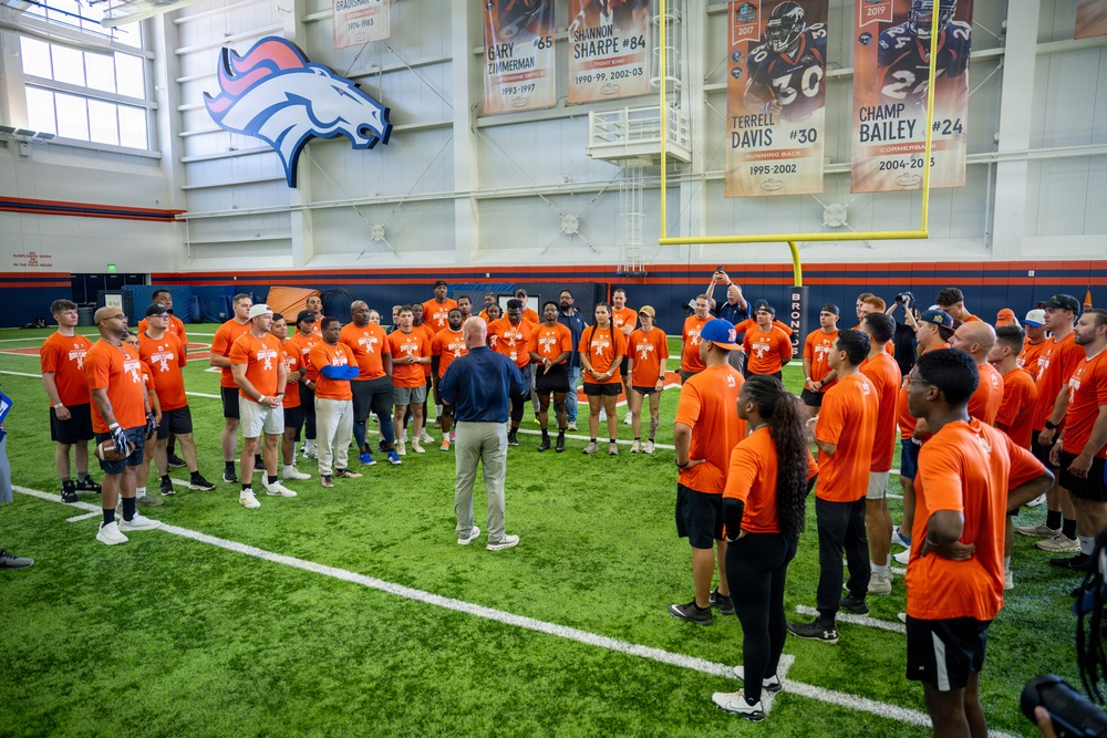 Guardians, Airmen take the field at Denver Broncos Salute to Service Boot Camp
